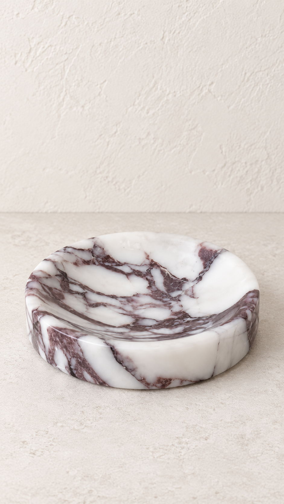 The Verona Marble Catchall | Round Stone Trinket Tray
