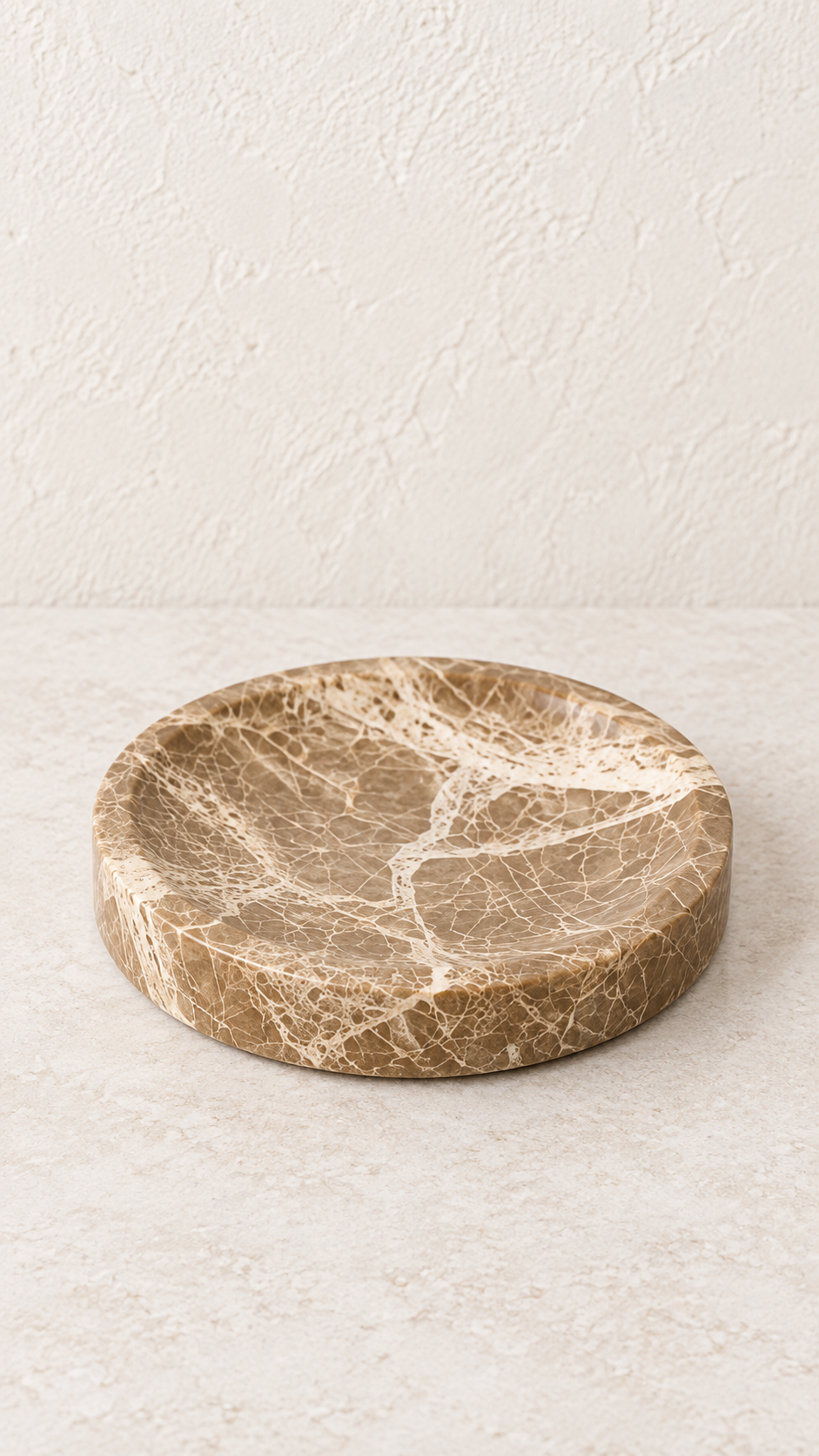 The Verona Marble Catchall | Round Stone Trinket Tray