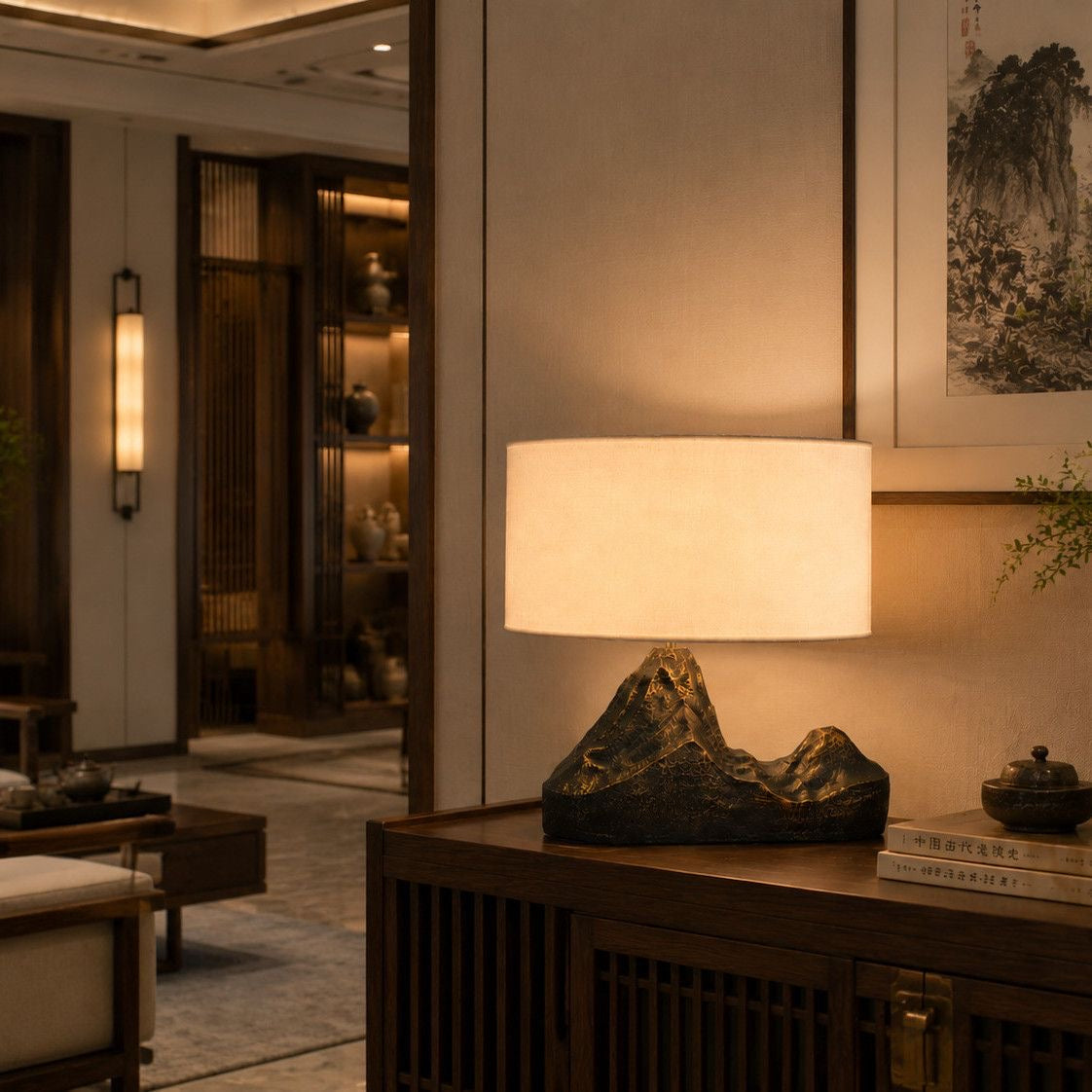 The Montagne Sculptural Table Lamp