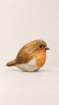 Hand-Carved Robin Bird Figurine
