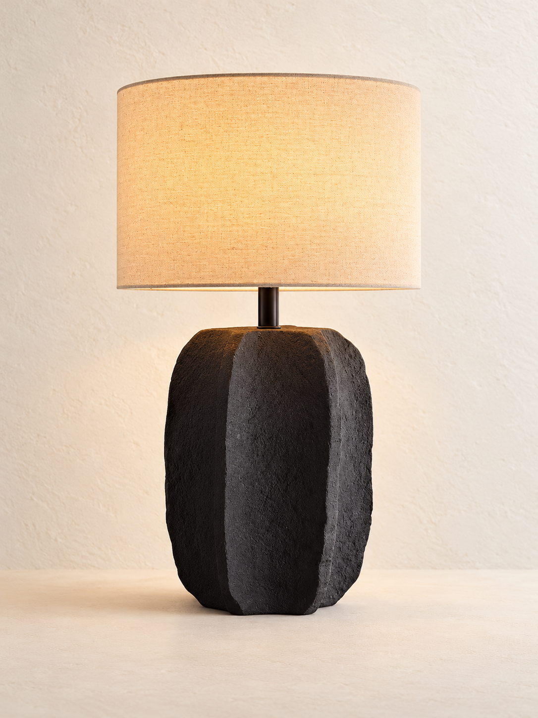 The Noire Sculptural Table Lamp