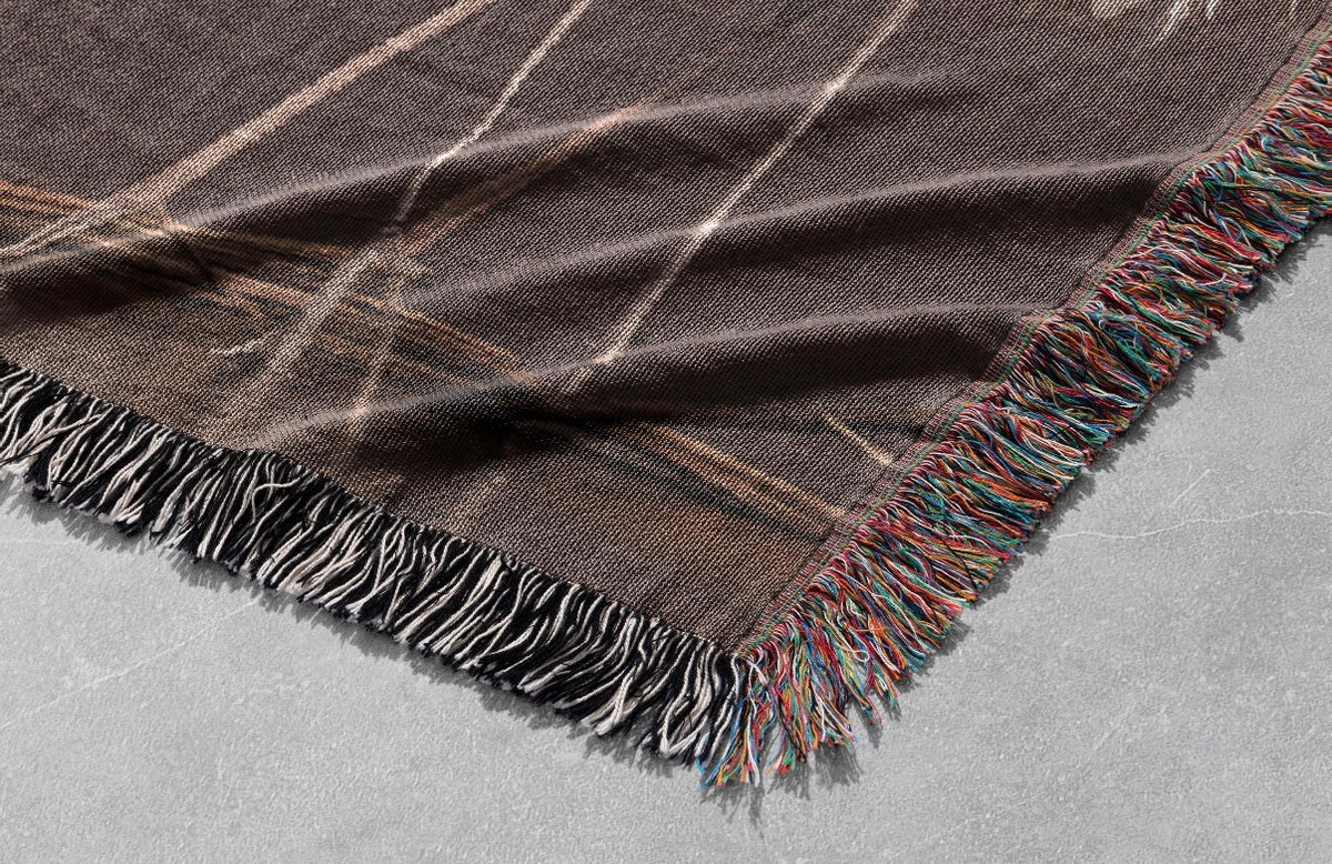 The Kyoto Crane Throw | Woven Decorative Blanket