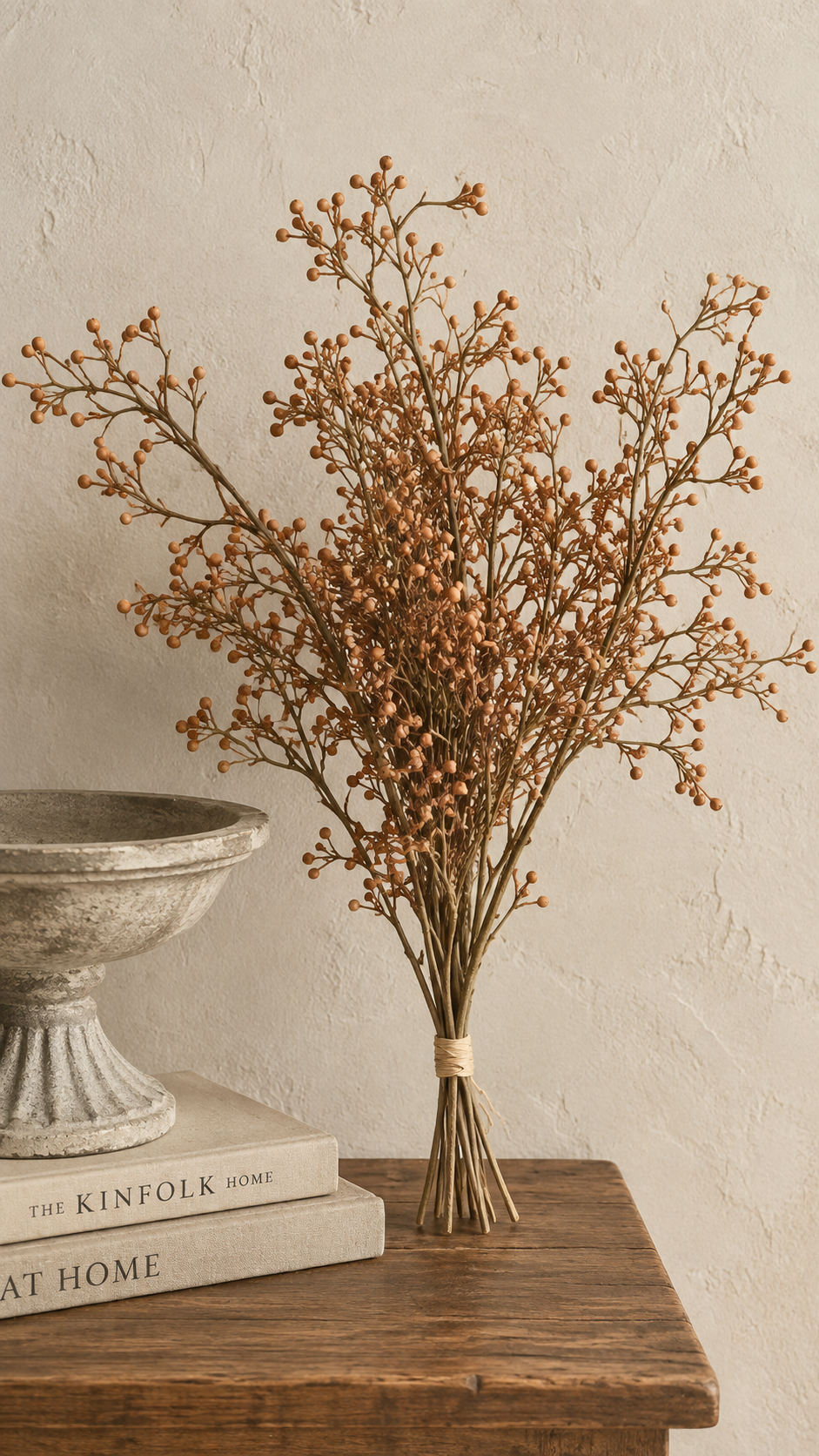 The Tangerine Berry Spray | Decorative Faux Botanical