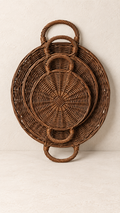 The Provençal Round Rattan Tray