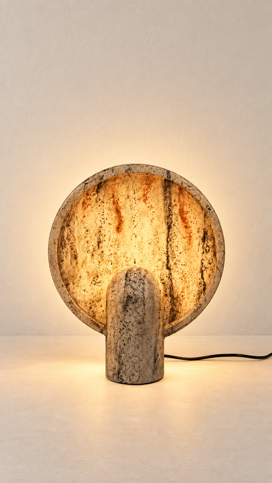 The Orbis Stone Table Lamp