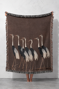The Kyoto Crane Throw | Woven Decorative Blanket