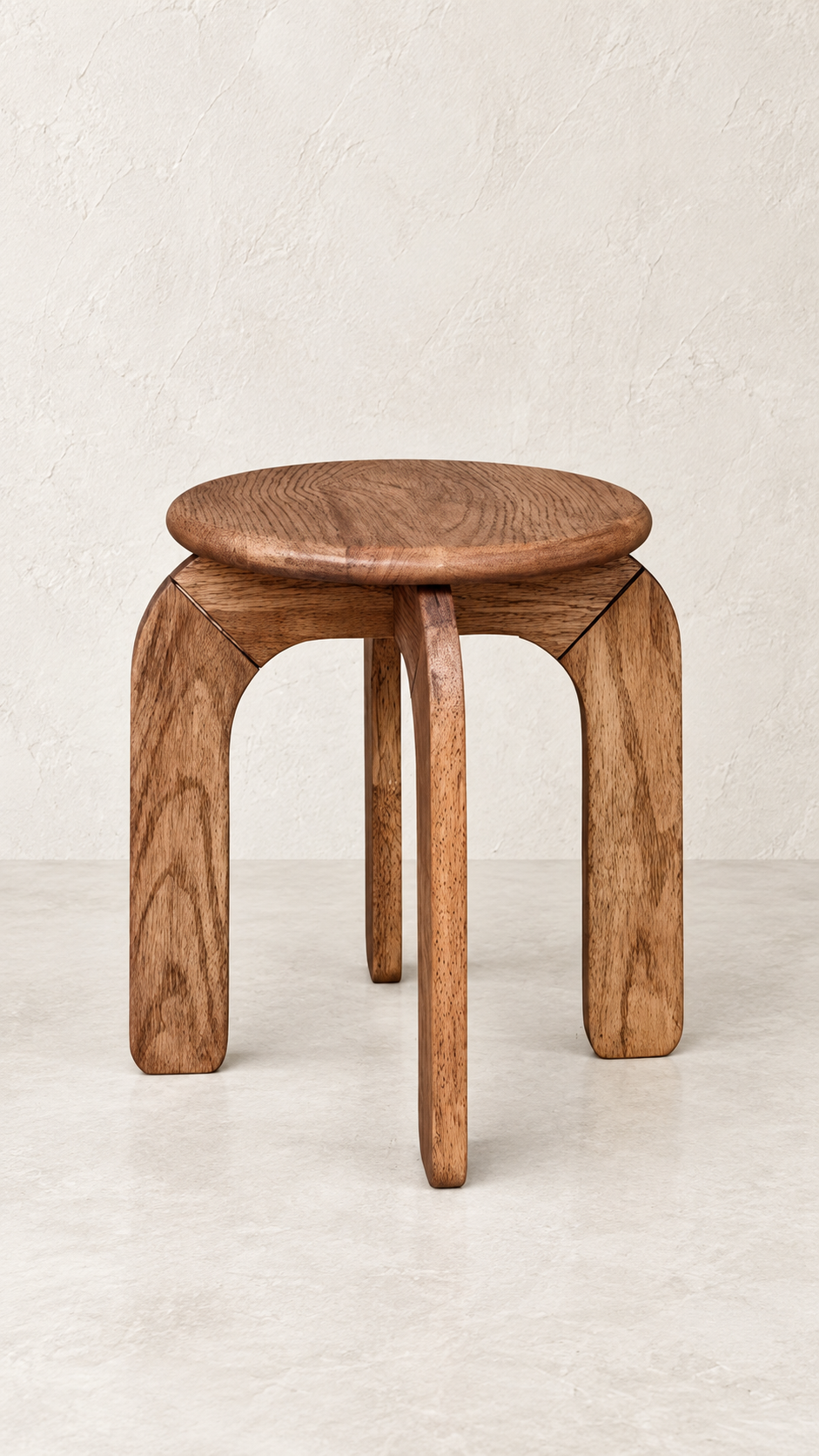 The Arlo Sculptural Wood Stool