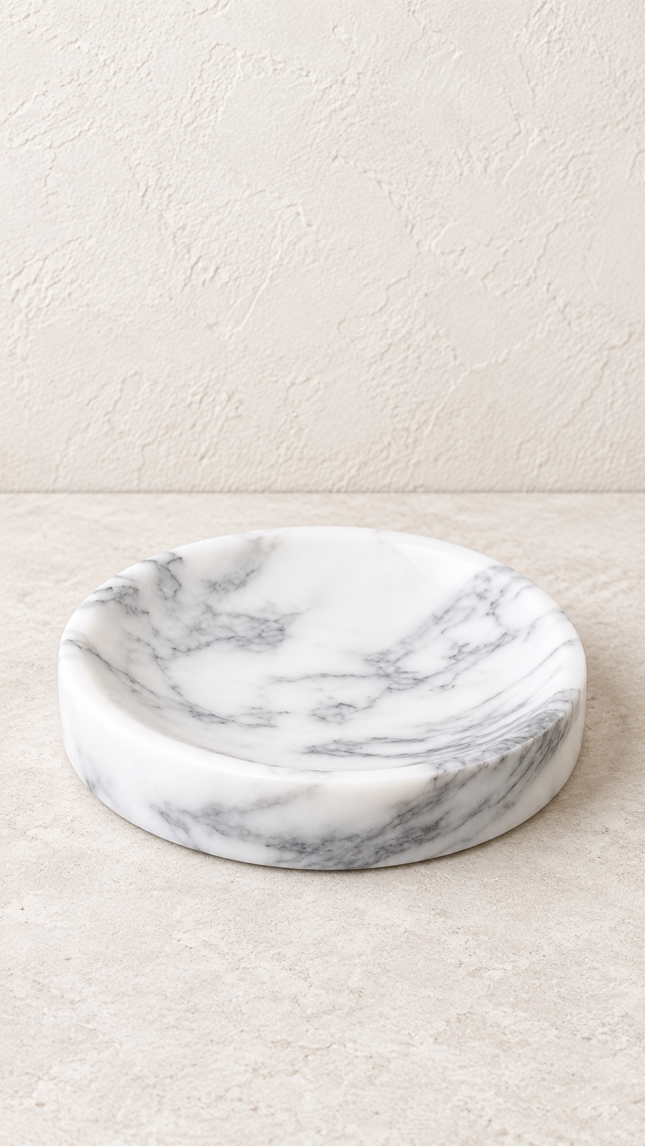 The Verona Marble Catchall | Round Stone Trinket Tray