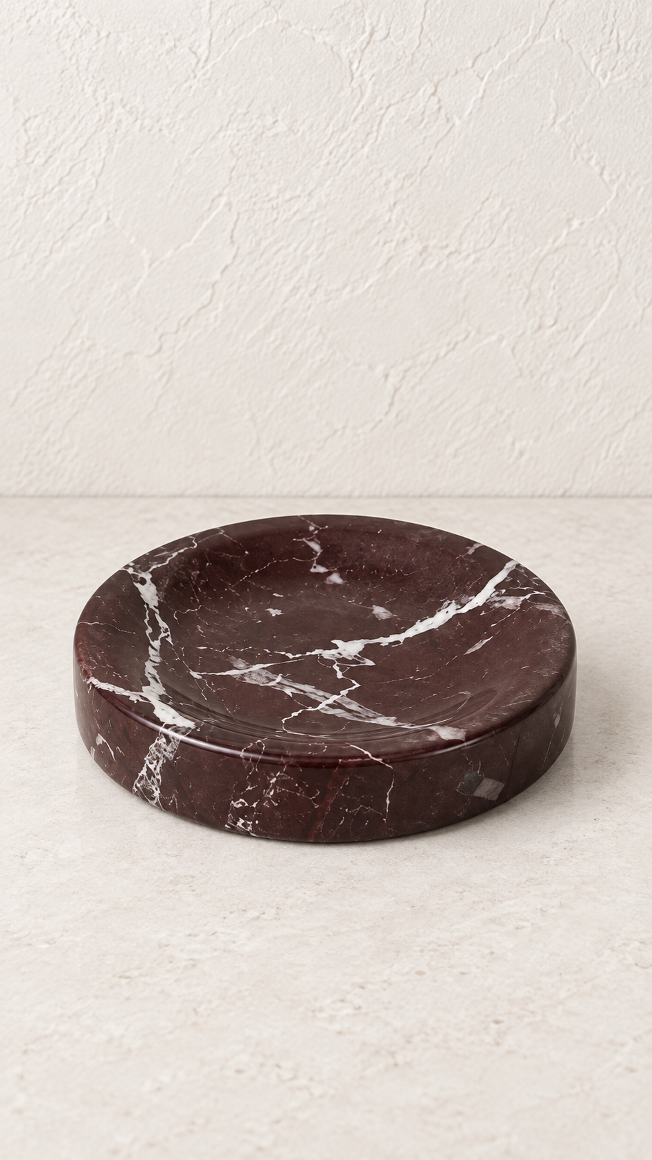 The Verona Marble Catchall | Round Stone Trinket Tray