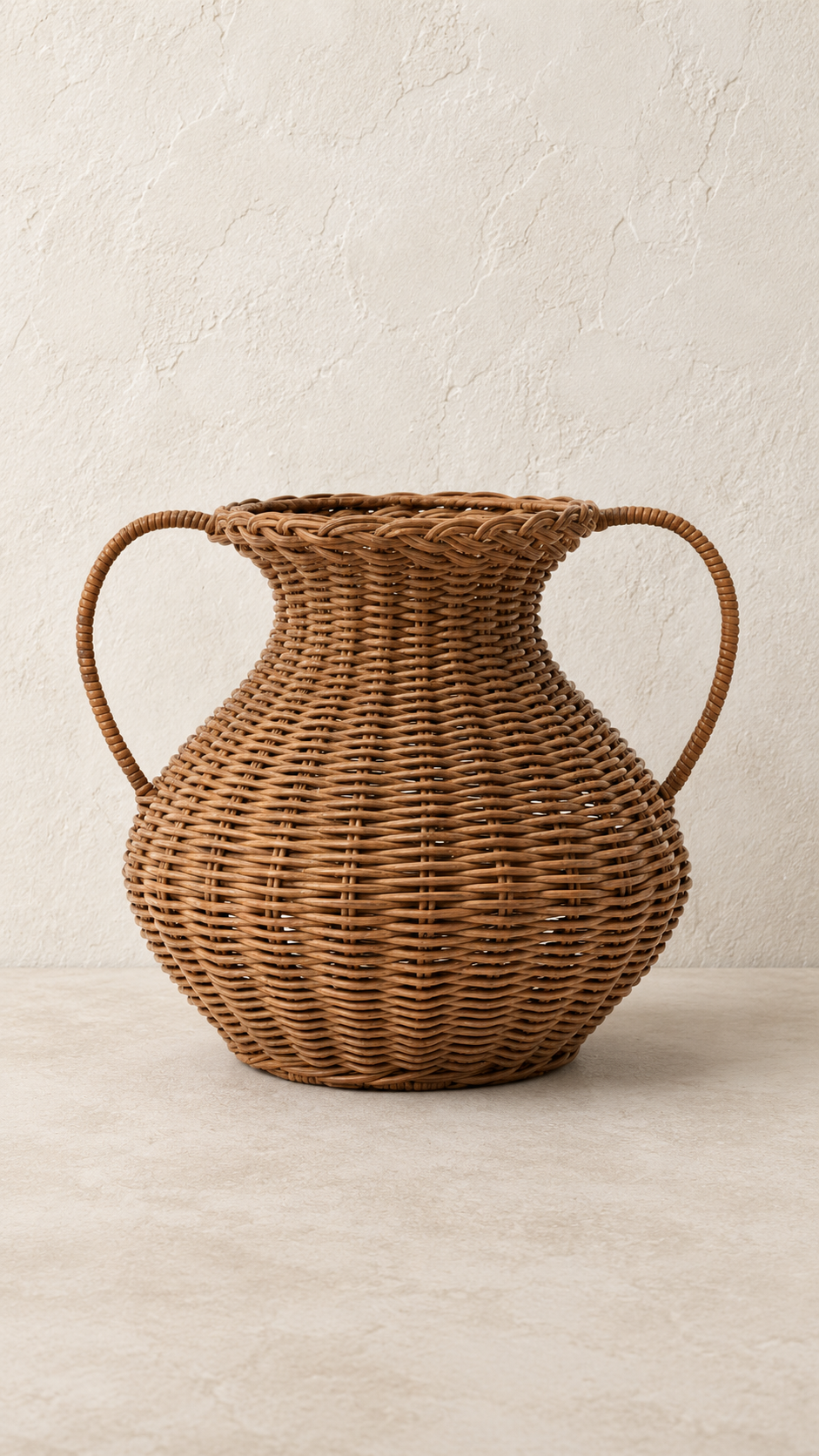 The Amalfi Woven Amphora | Sculptural Rattan Vase