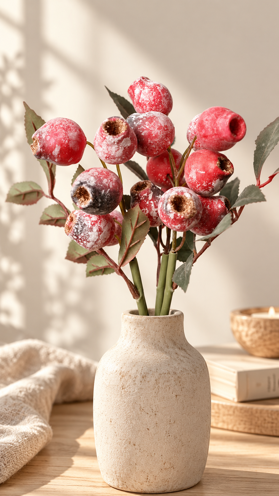 The Provence Frosted Berry Stem | Decorative Faux Botanical