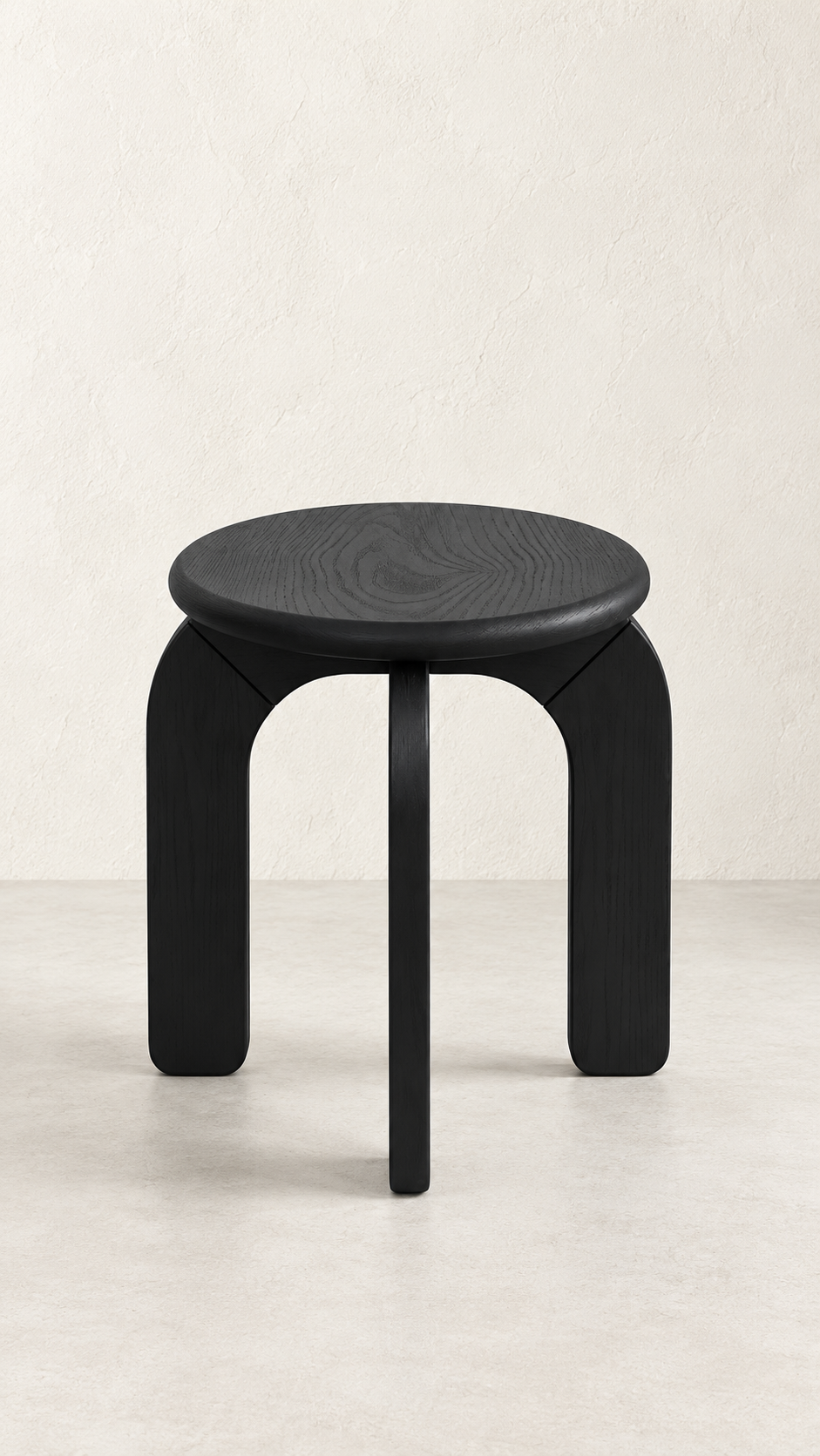 The Arlo Sculptural Wood Stool