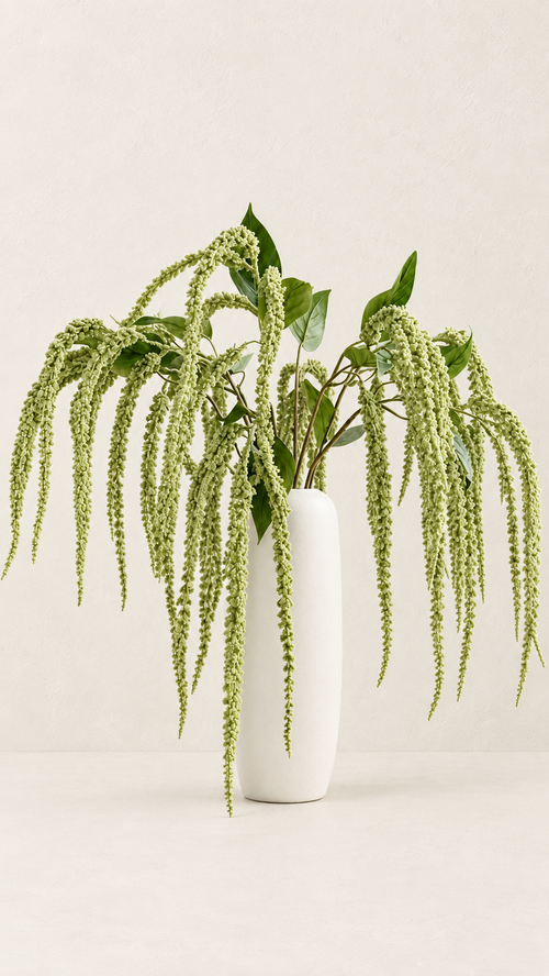 Cascading Amaranthus Stem — Olive Green
