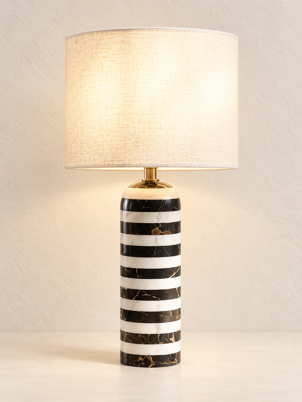 The Margot Striped Marble Table Lamp