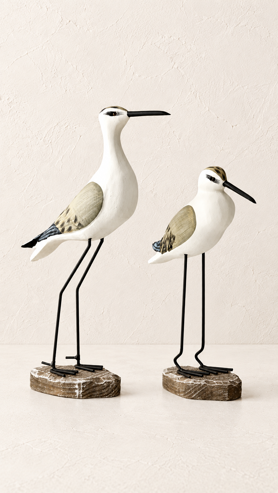 Coastal Wading Bird Sculptures — Set of 2