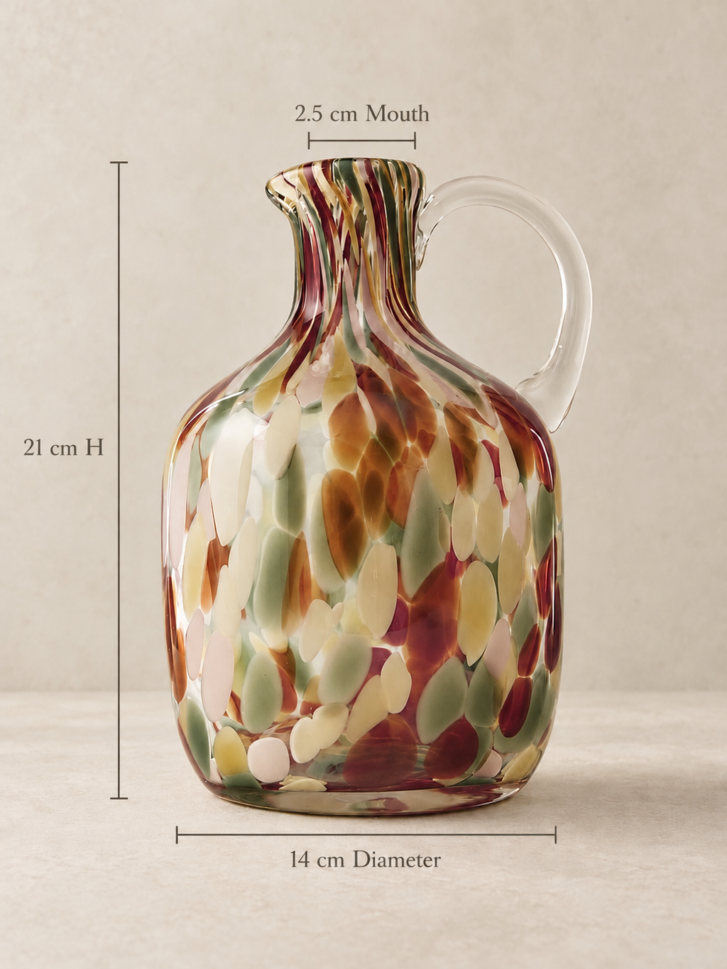 The Murano Confetti Glass Pitcher