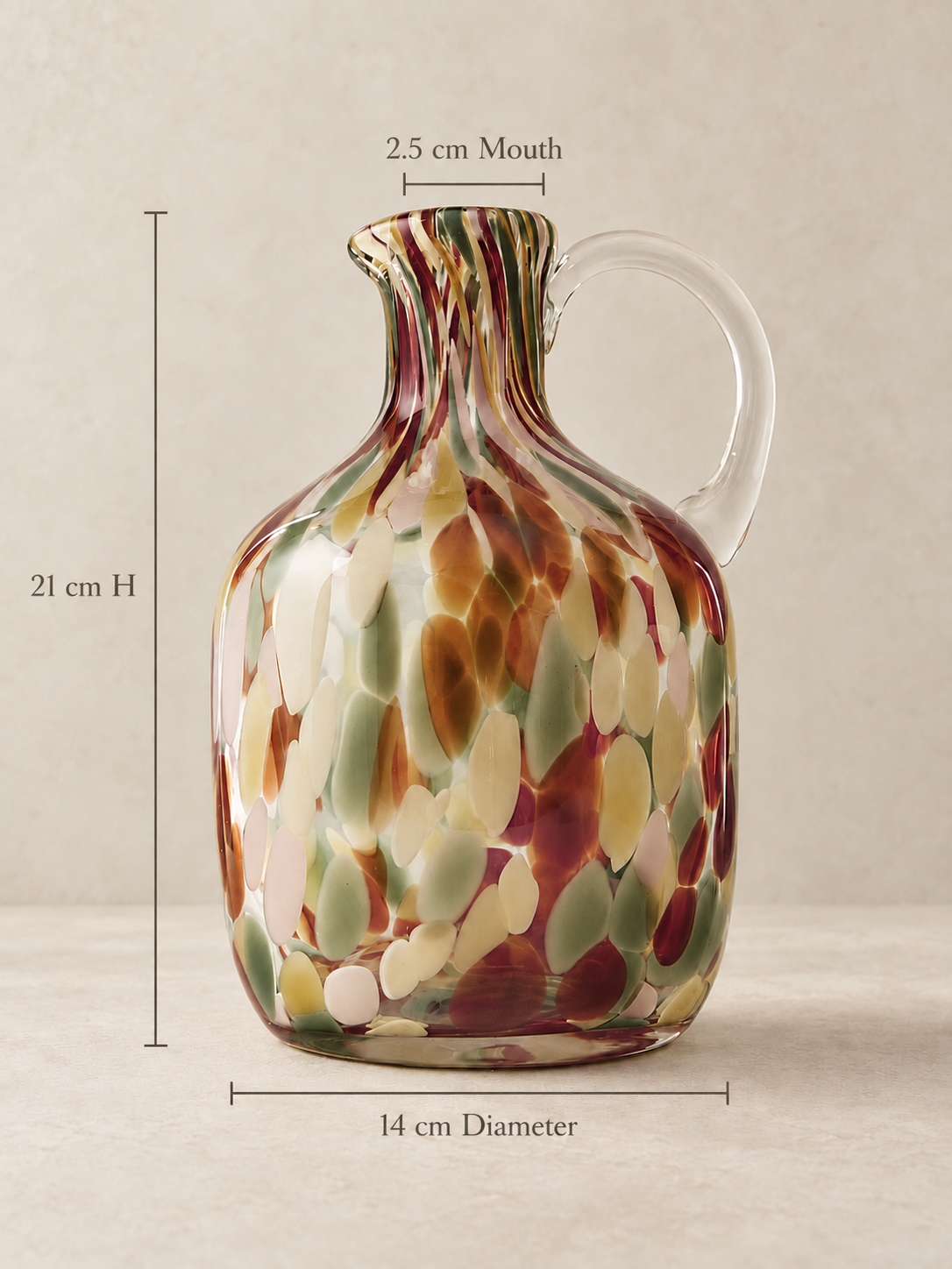 The Murano Confetti Glass Pitcher