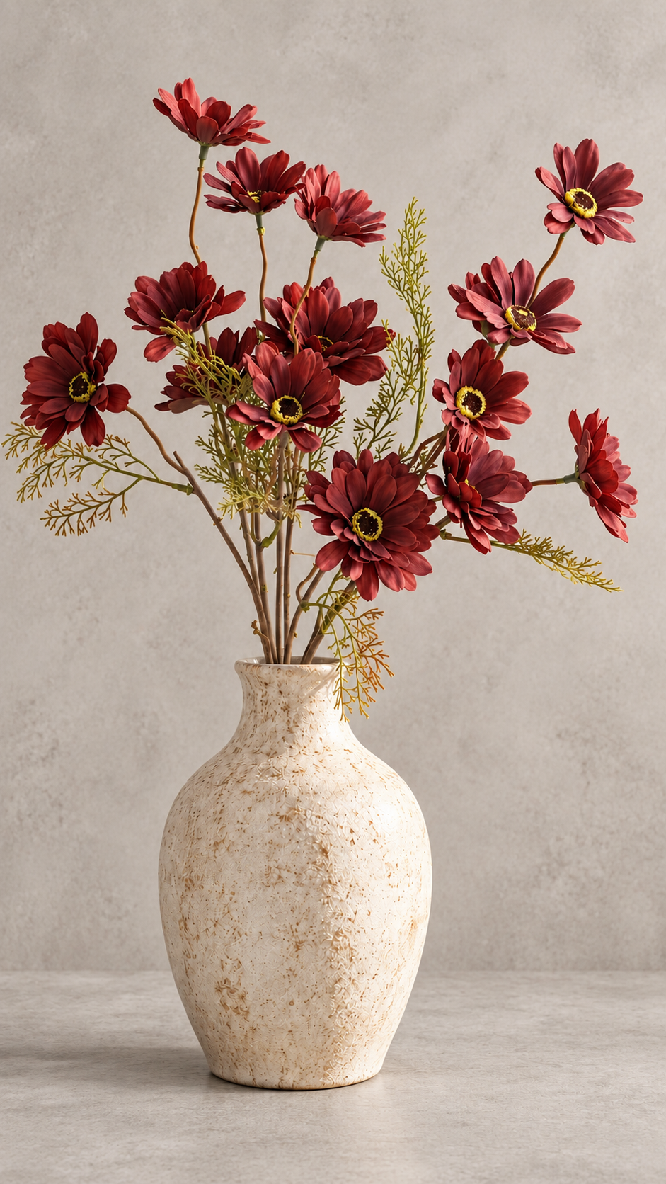 The Bordeaux Wildflower Spray | Decorative Faux Floral Stem