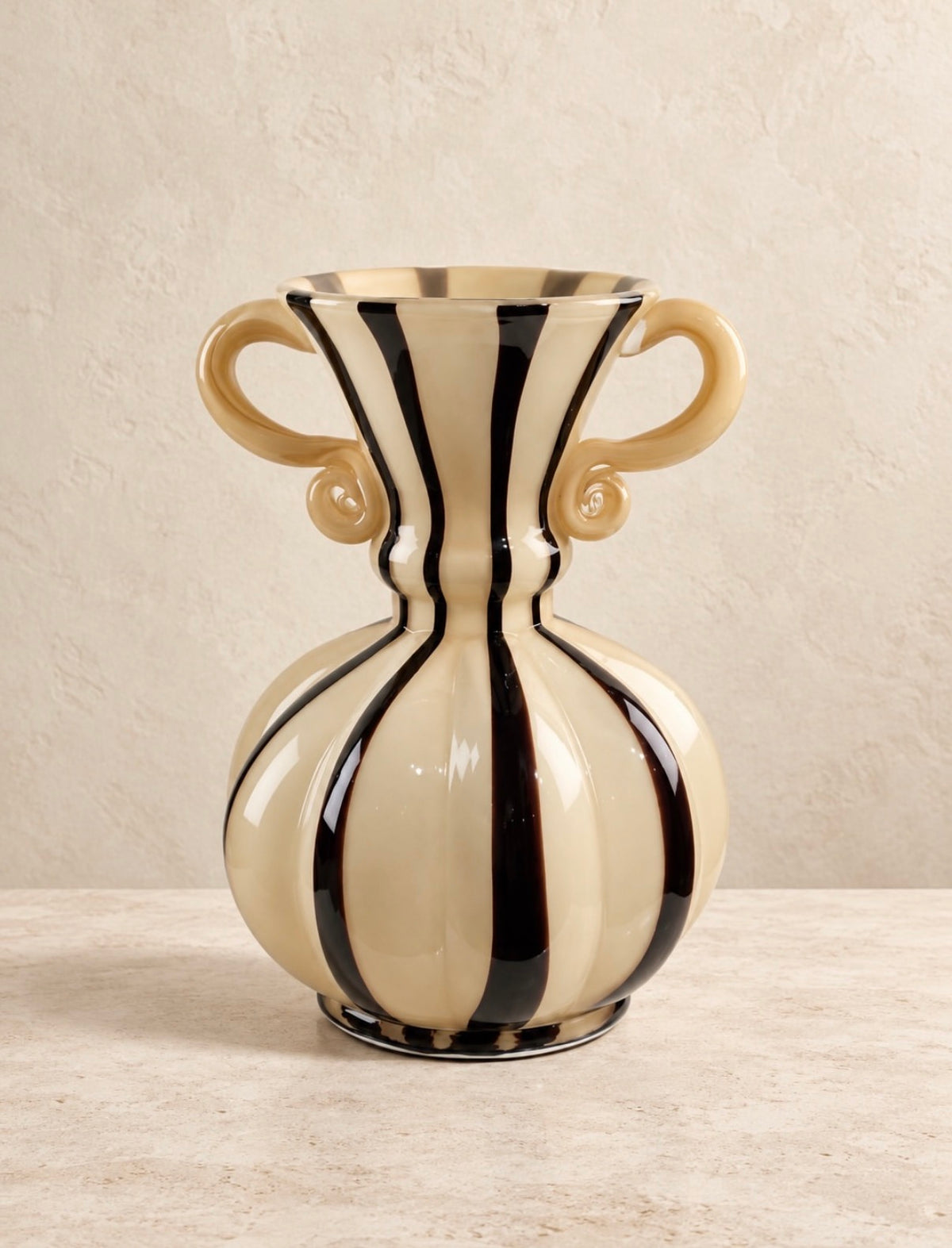 The Verona Striped Ceramic Vase
